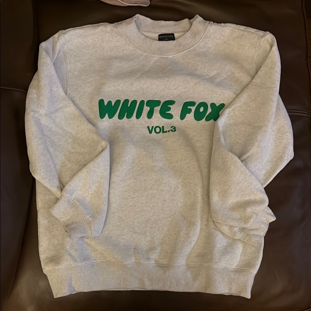 White Fox Gray Sweatshirt
